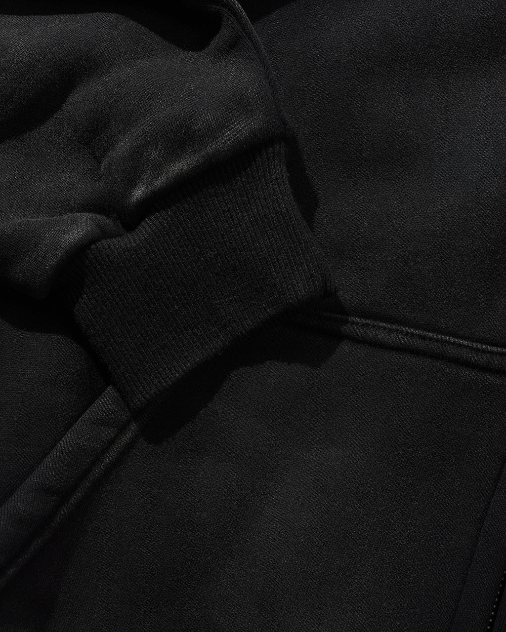 BUTTERGOODS // ZIP HOOD // ECOUNTER ZIP THRU HOOD // WASHED BLACK