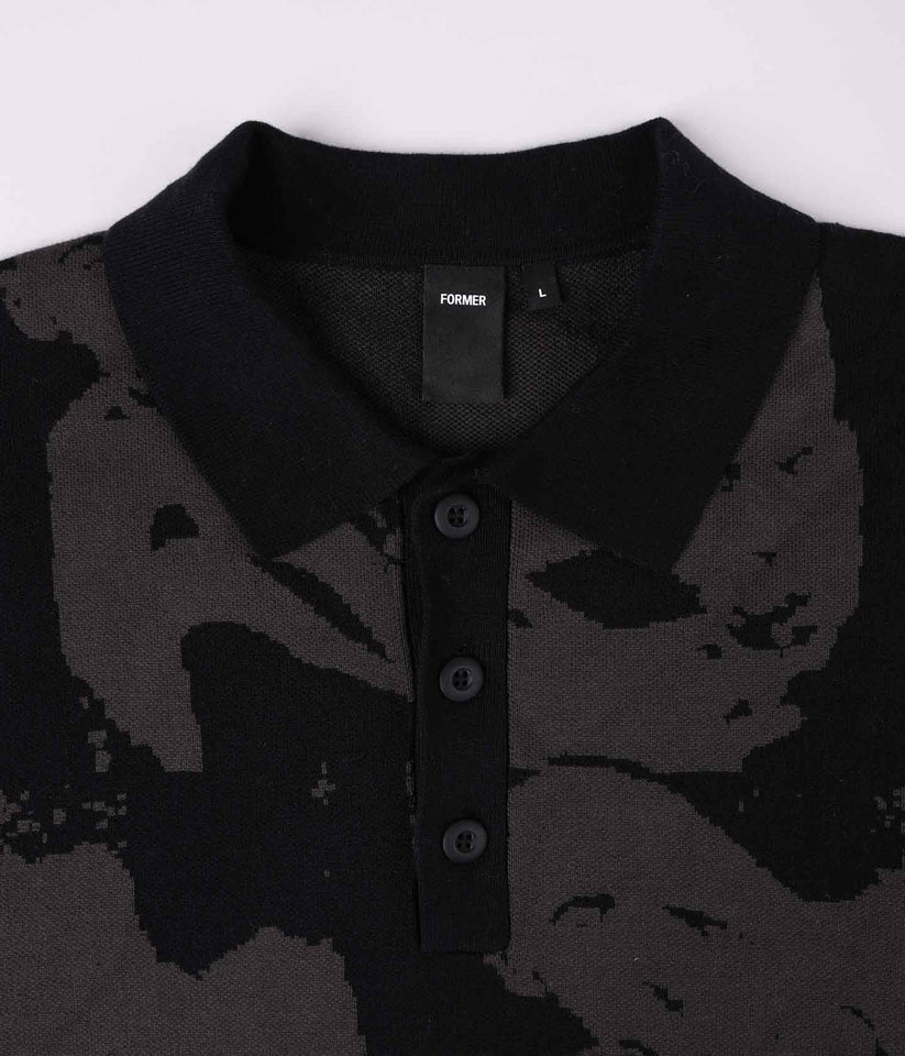 FORMER // DISTORT LS KNIT POLO