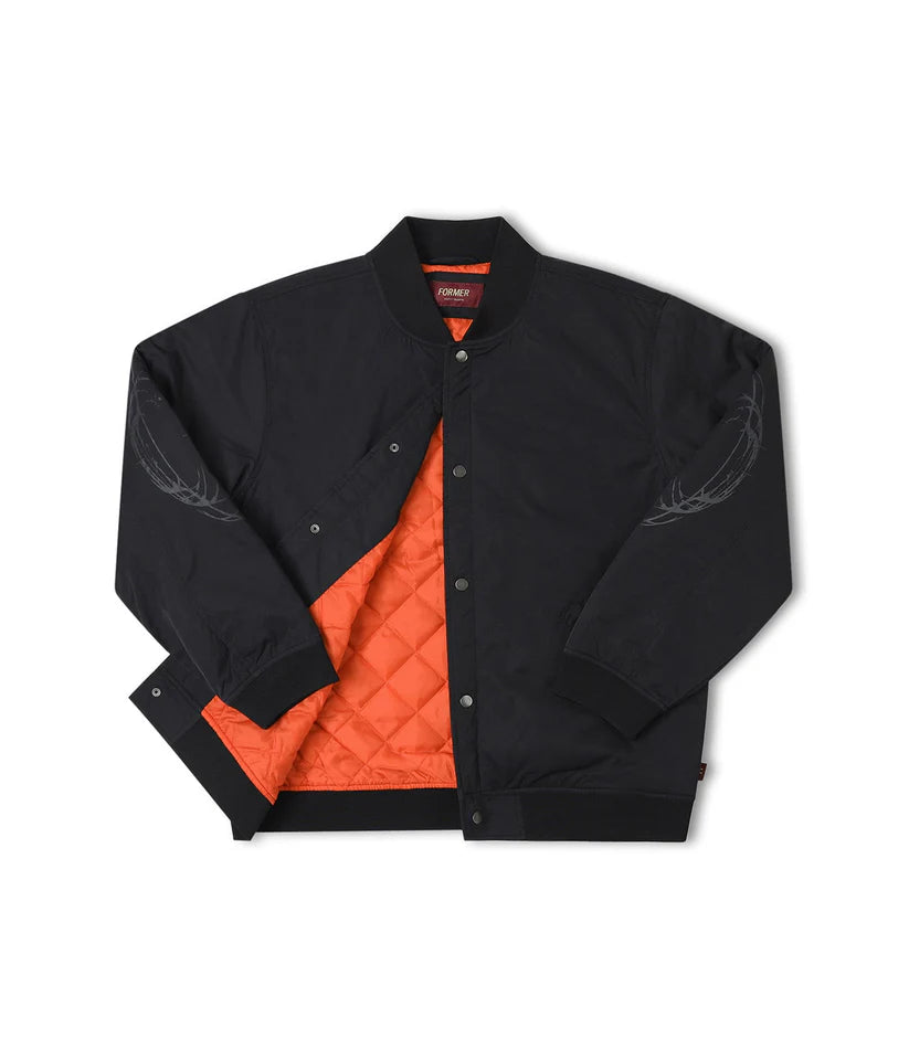 FORMER // AG VARSITY JACKET // BLACK