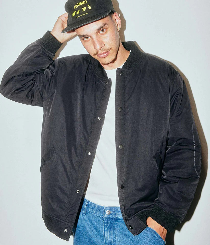 FORMER // AG VARSITY JACKET // BLACK