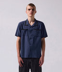 FORMER // SS SHIRT //  PINSTRIPE MARILYN NAVY
