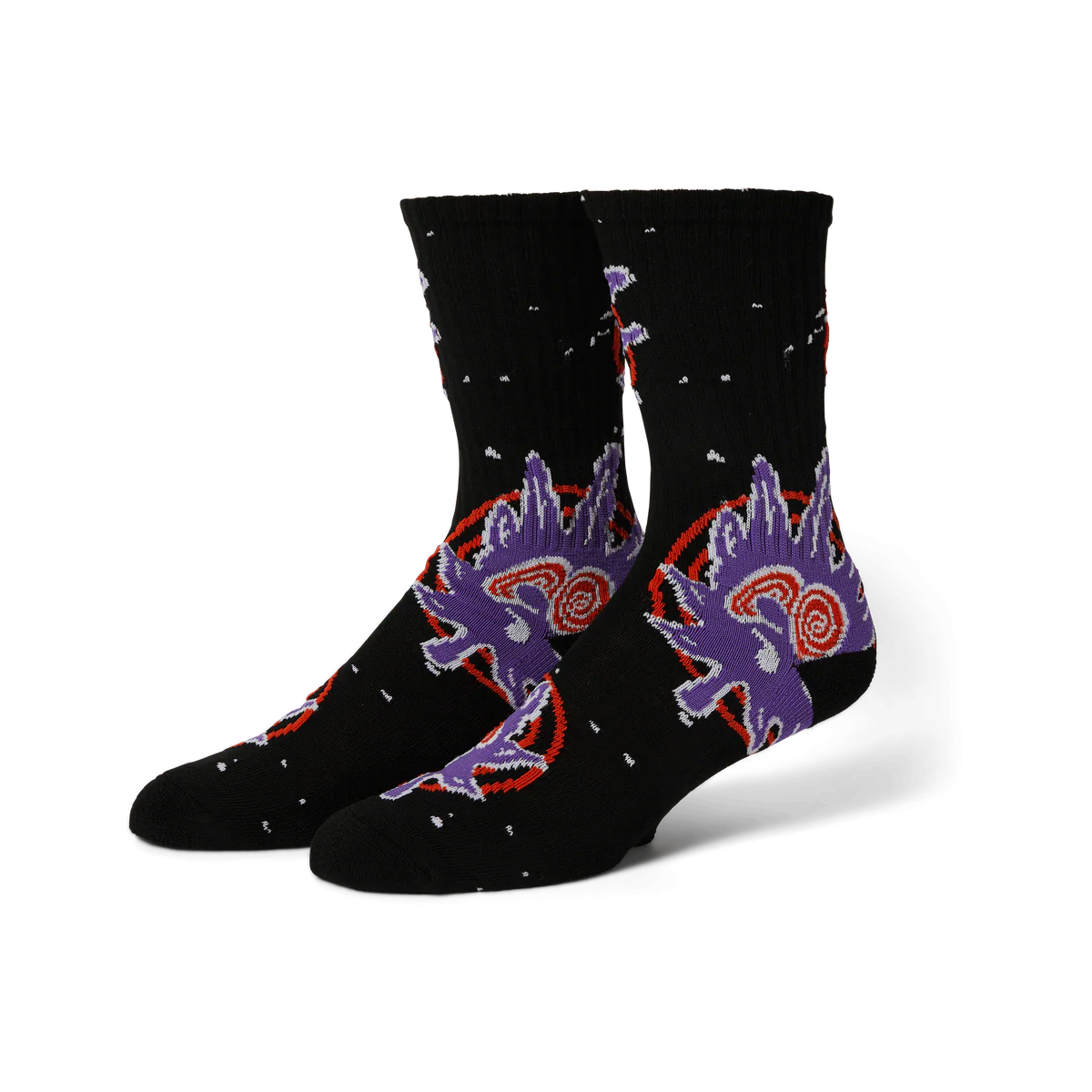 HUF // GREEN BUDDY HYPNOSIS SOCK // BLACK