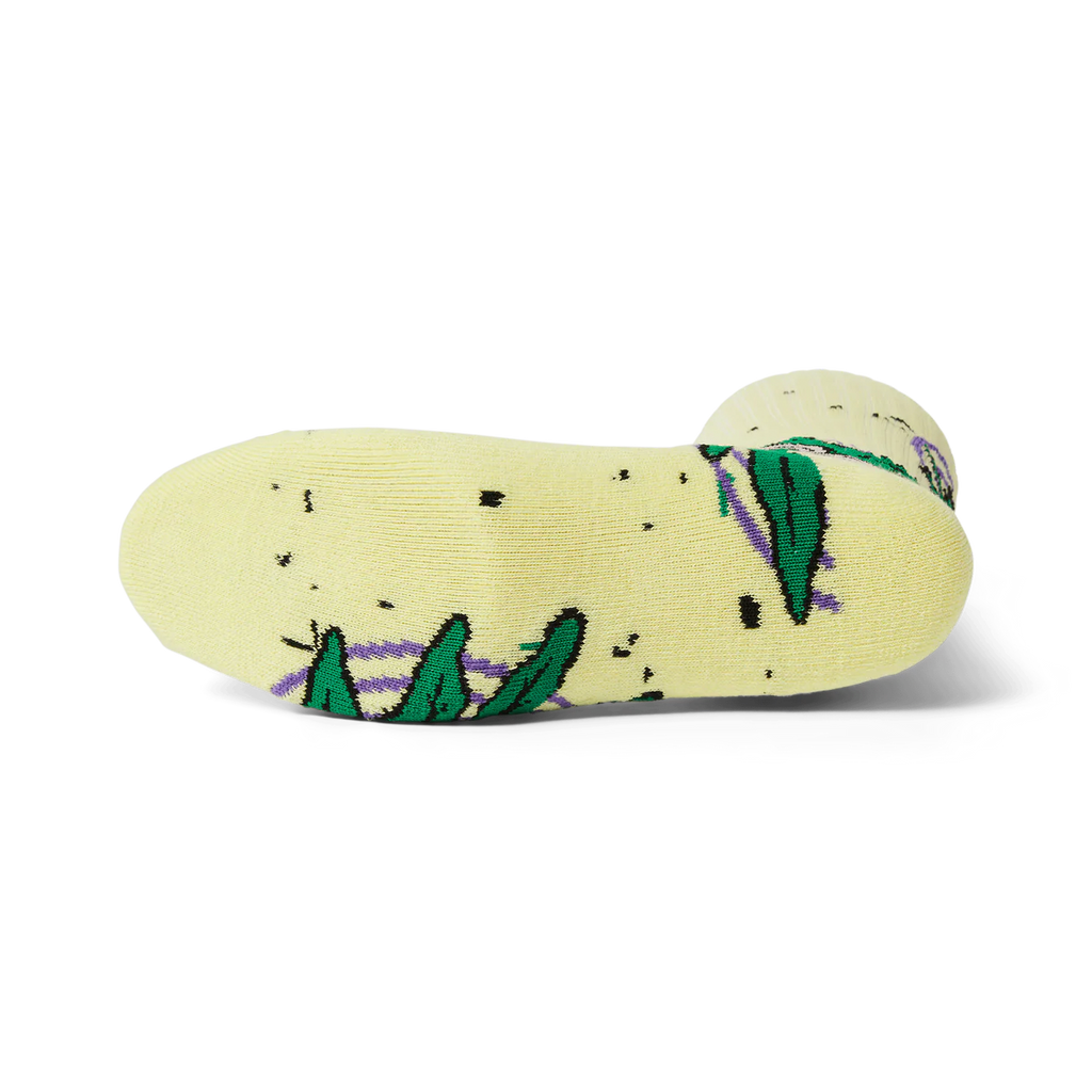 HUF // GREEN BUDDY HYPNOSIS SOCK // YELLOW