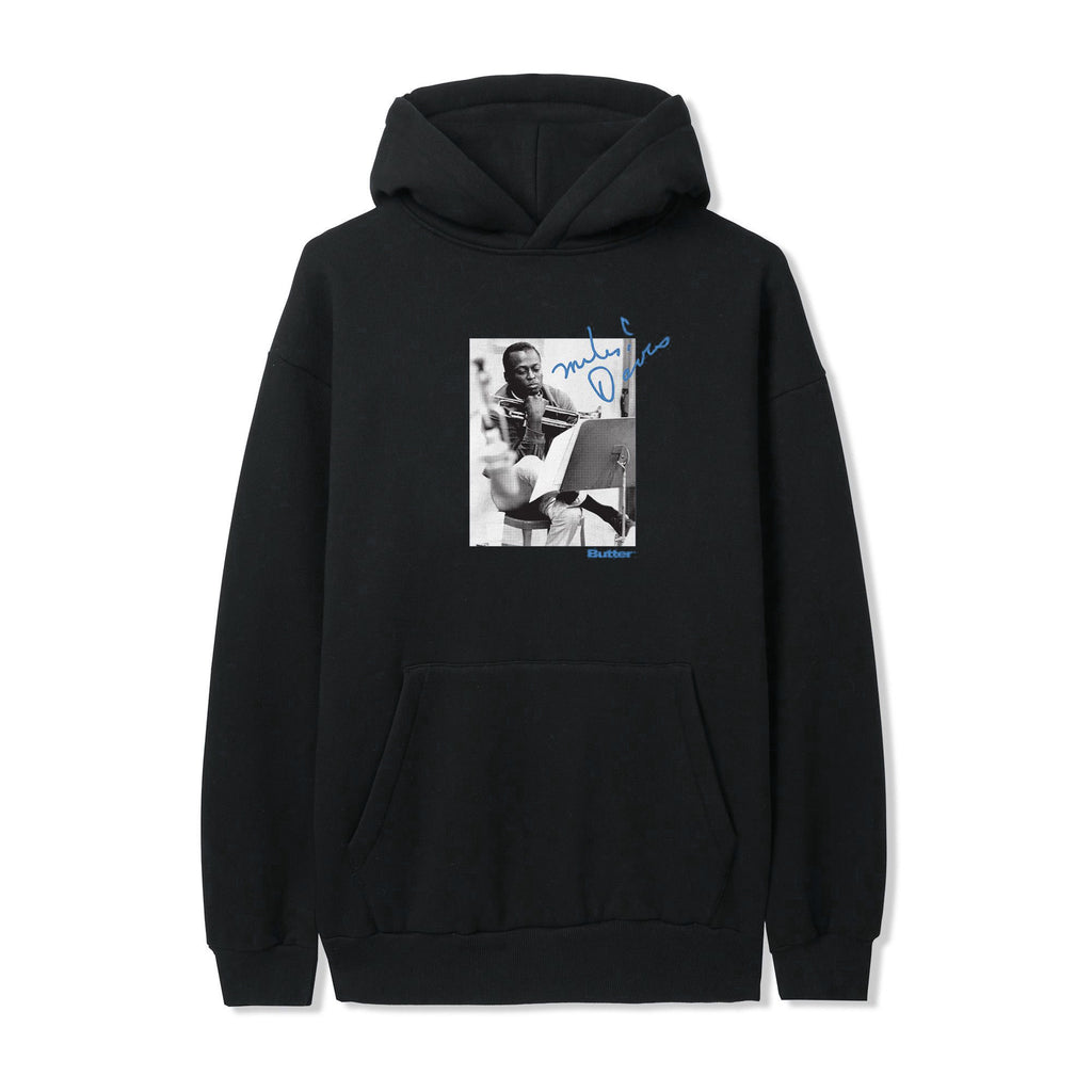 BUTTERGOODS X MILES DAVIS // KIND OF BLUE HOOD // BLACK