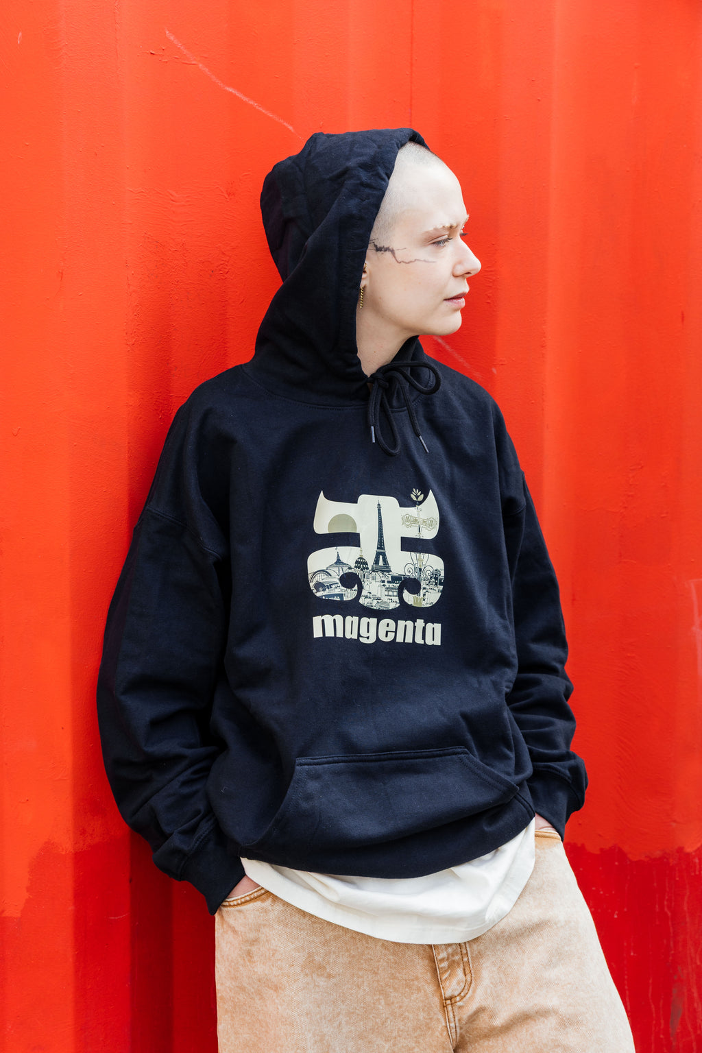 MAGENTA X I PATH HOODIE BLACK
