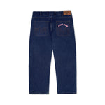 CASH ONLY // LOGO BAGGY DENIM JEANS // RAW INDIGO