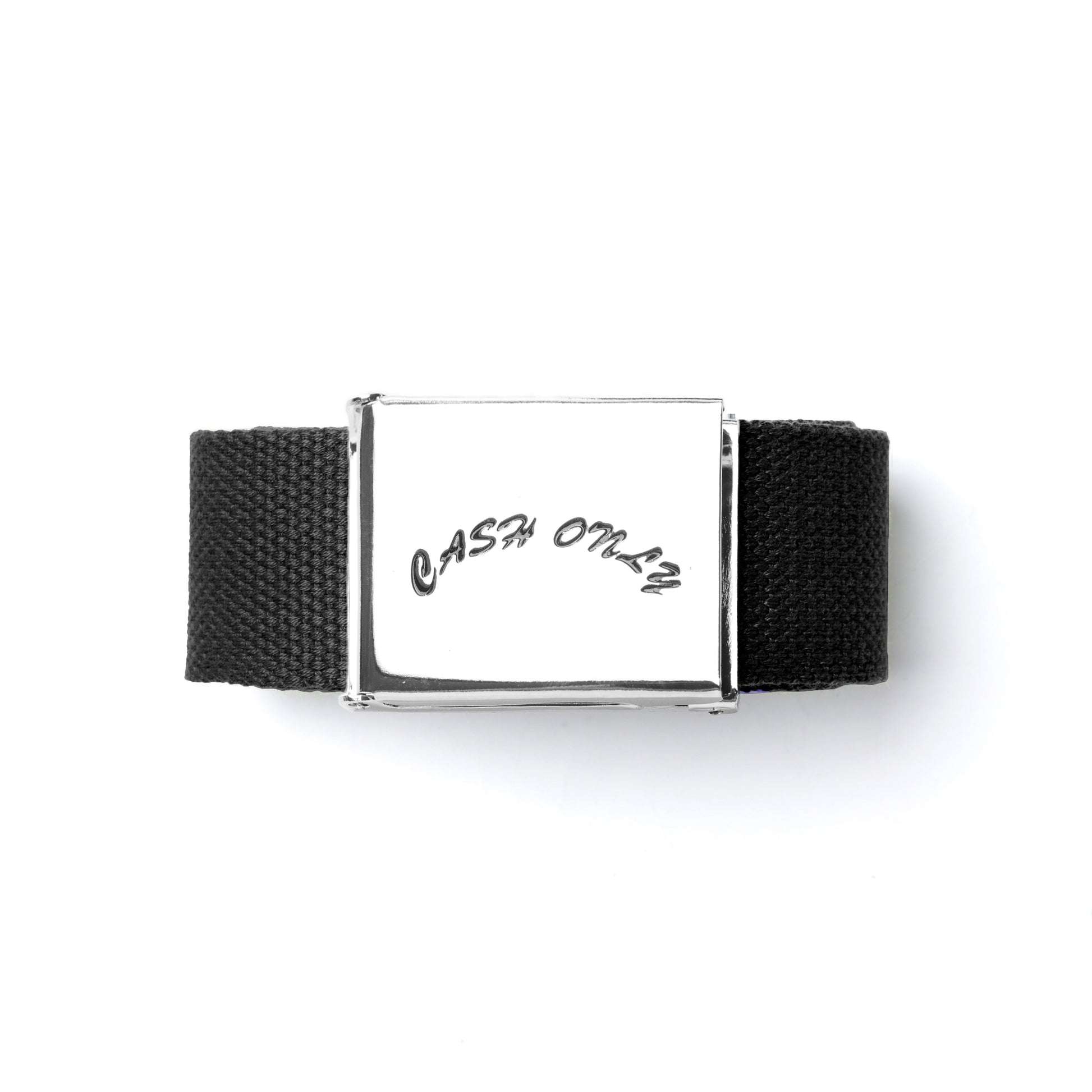 CASH ONLY // LOGO WEB BELT // BLACK