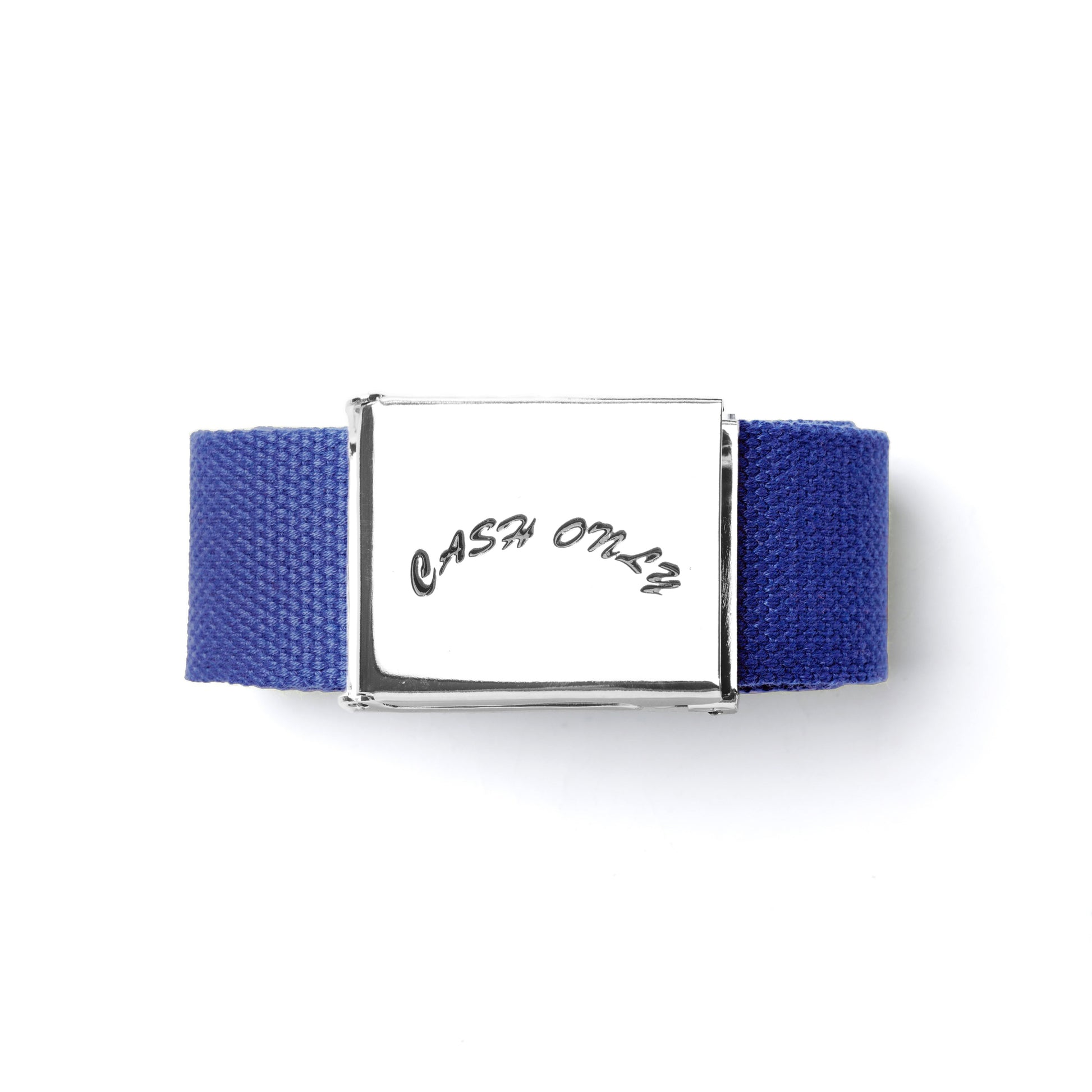 CASH ONLY // LOGO WEB BELT // BLUE