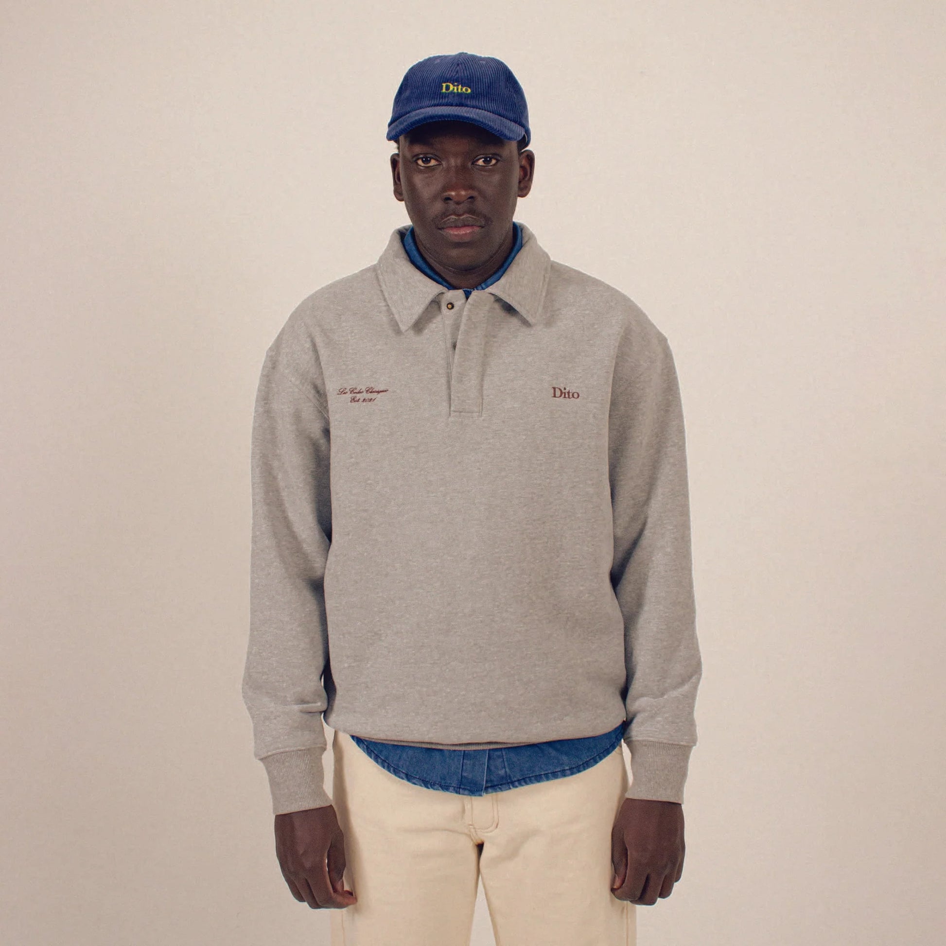 DITO COLLECTIVE // QUARTER ZIP // MARBLE BUTTON