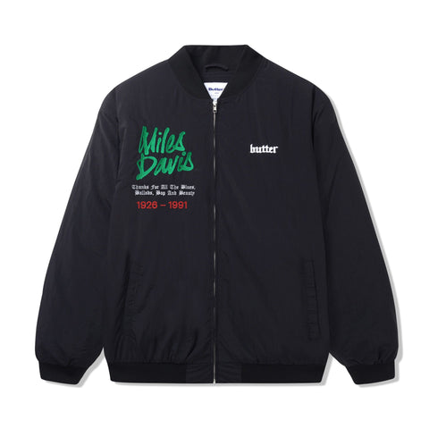 BUTTERGOODS X MILES DAVIS // MILES BOMBER JACKET // BLACK