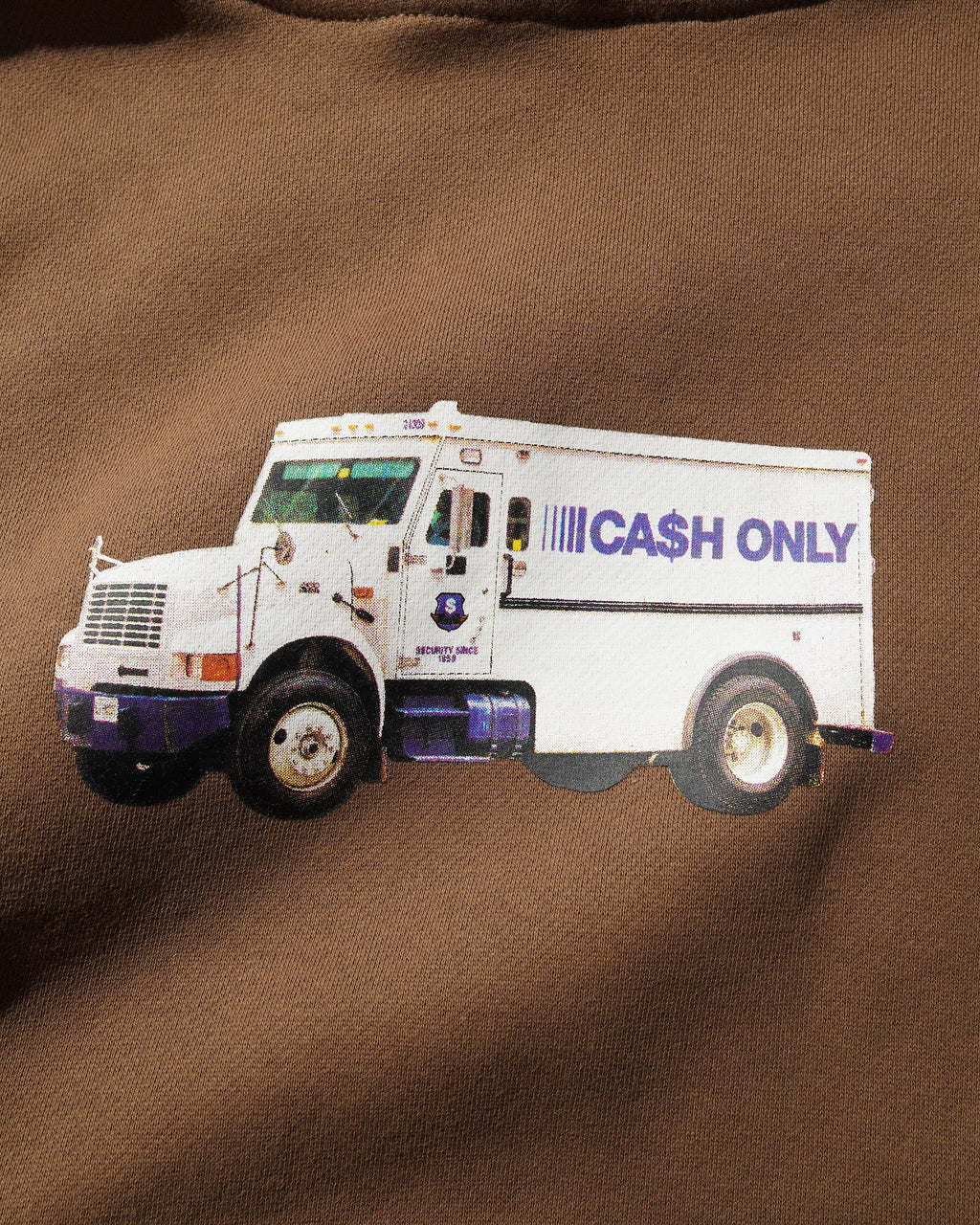 CASH ONLY // HOODIE // MONEY TRUCK HOOD // BROWN