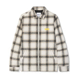 BUTTERGOODS // PLAID FLANNEL INSULATED OVERSHIRT // WHITE