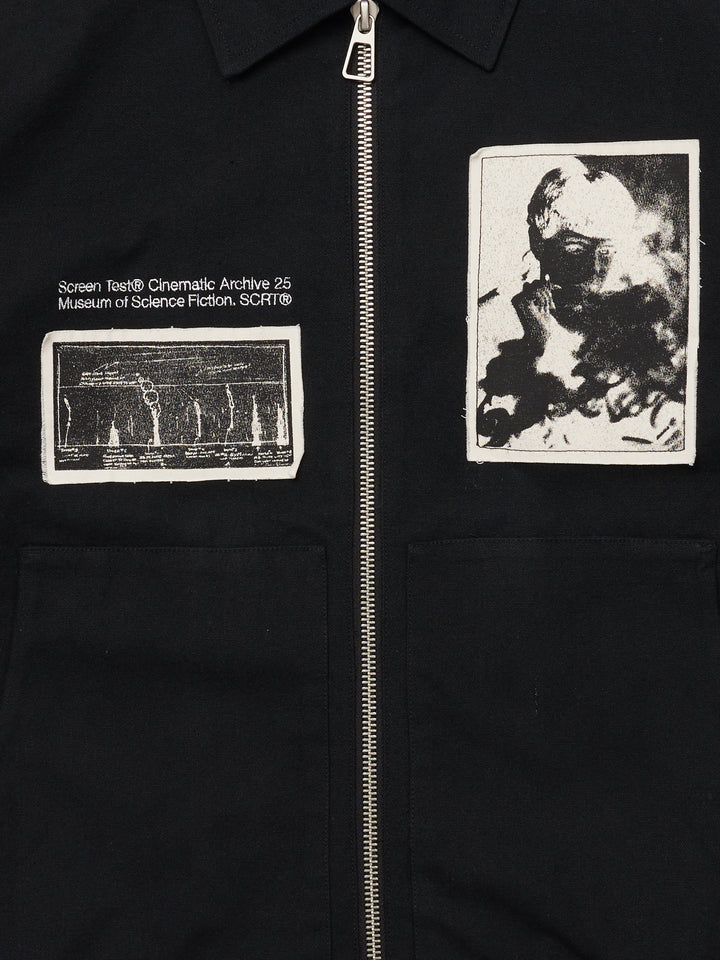 SCRT // QUILTED NEXUS  WORK JACKET // BLACK