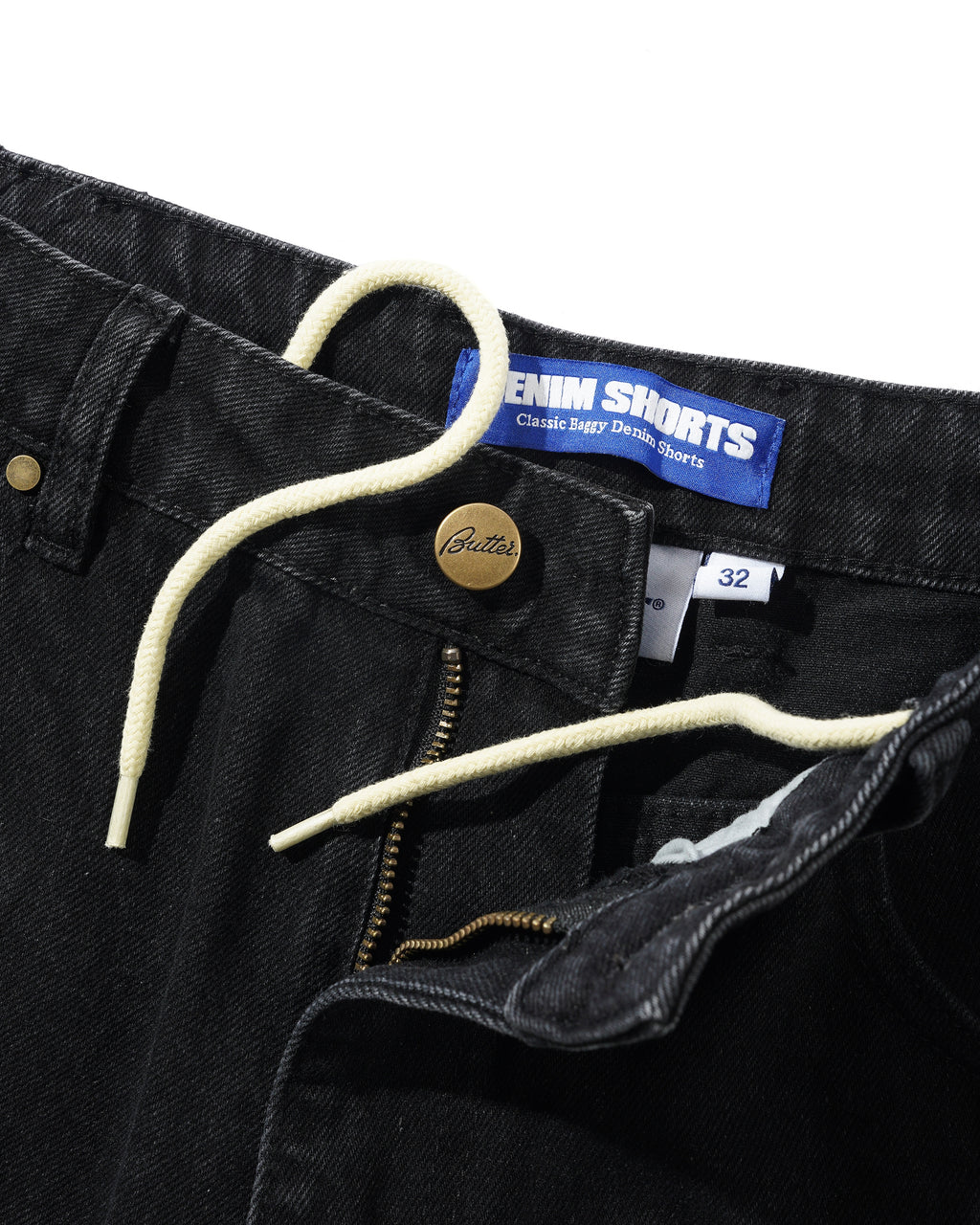 BUTTERGOODS // SHORT // RIVET DENIM SHORTS // WASHED BLACK