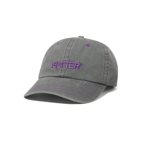 BUTTERGOODS // CAPS // ROUNDED LOGO 6P // WASHED GREY