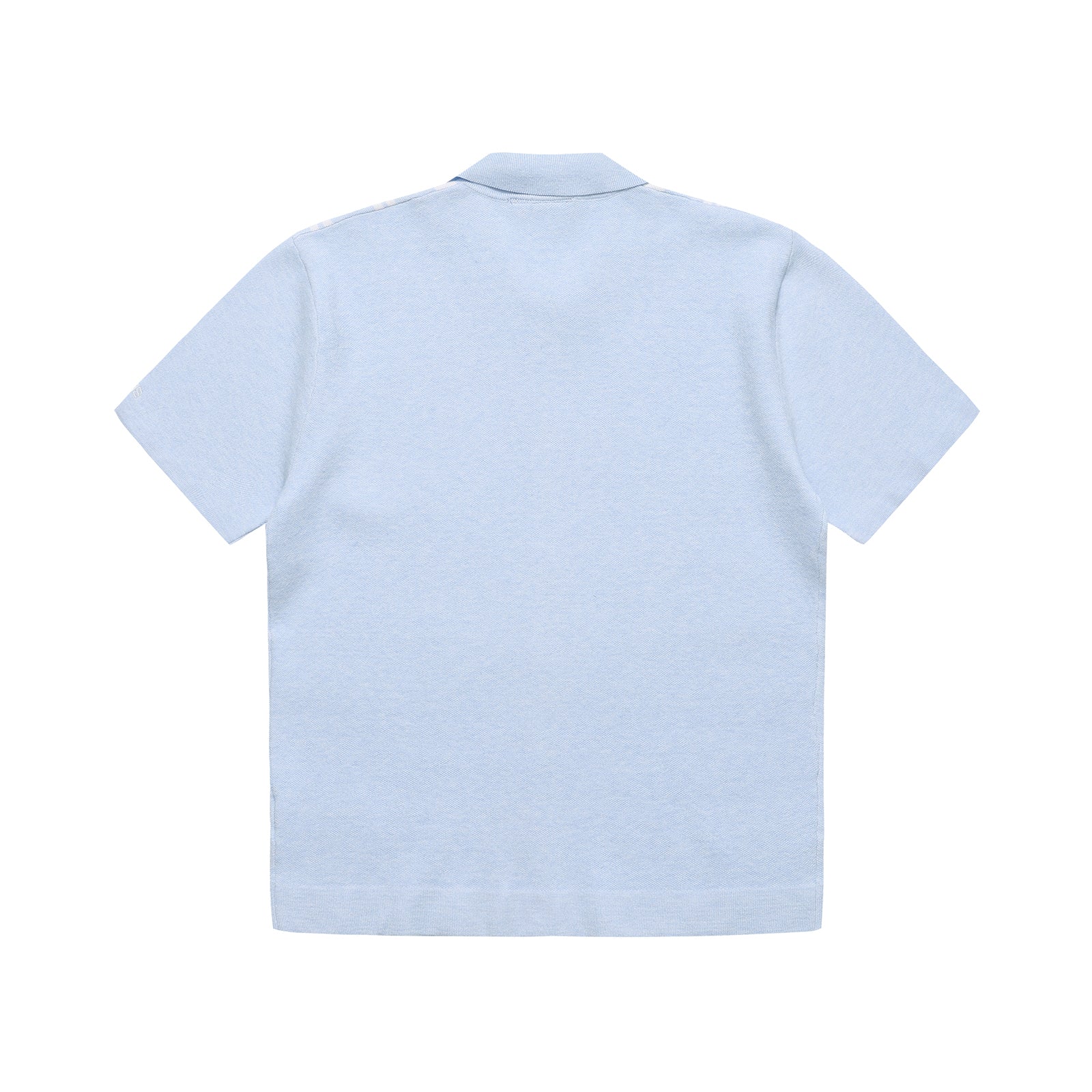 HELAS ALDO KNIT FULL ZIP POLO LIGHT BLUE