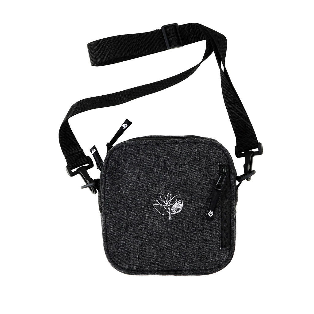 MAGENTA // SQUARE POUCH DENIM BAG // BLACK