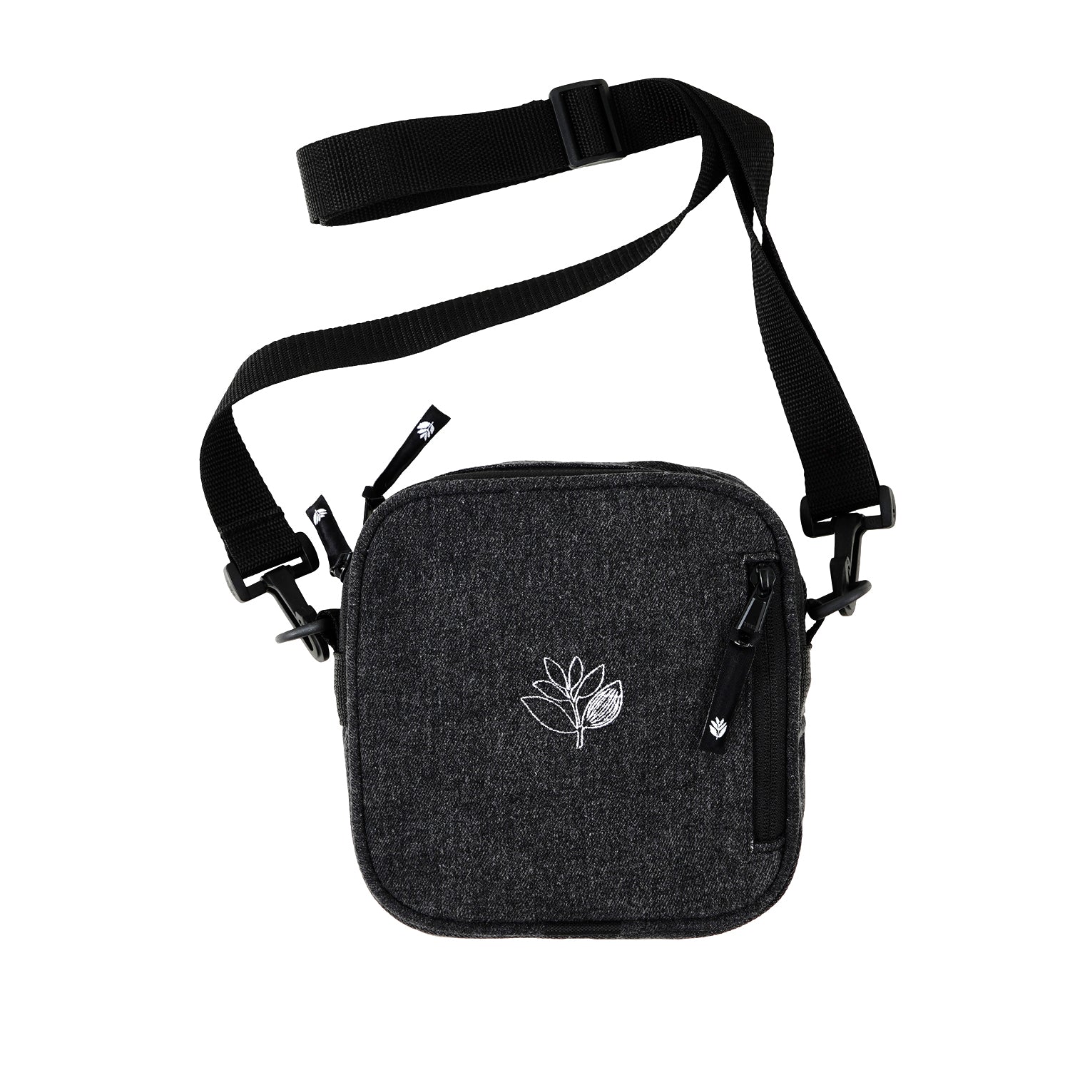 MAGENTA // SQUARE POUCH DENIM BAG // BLACK