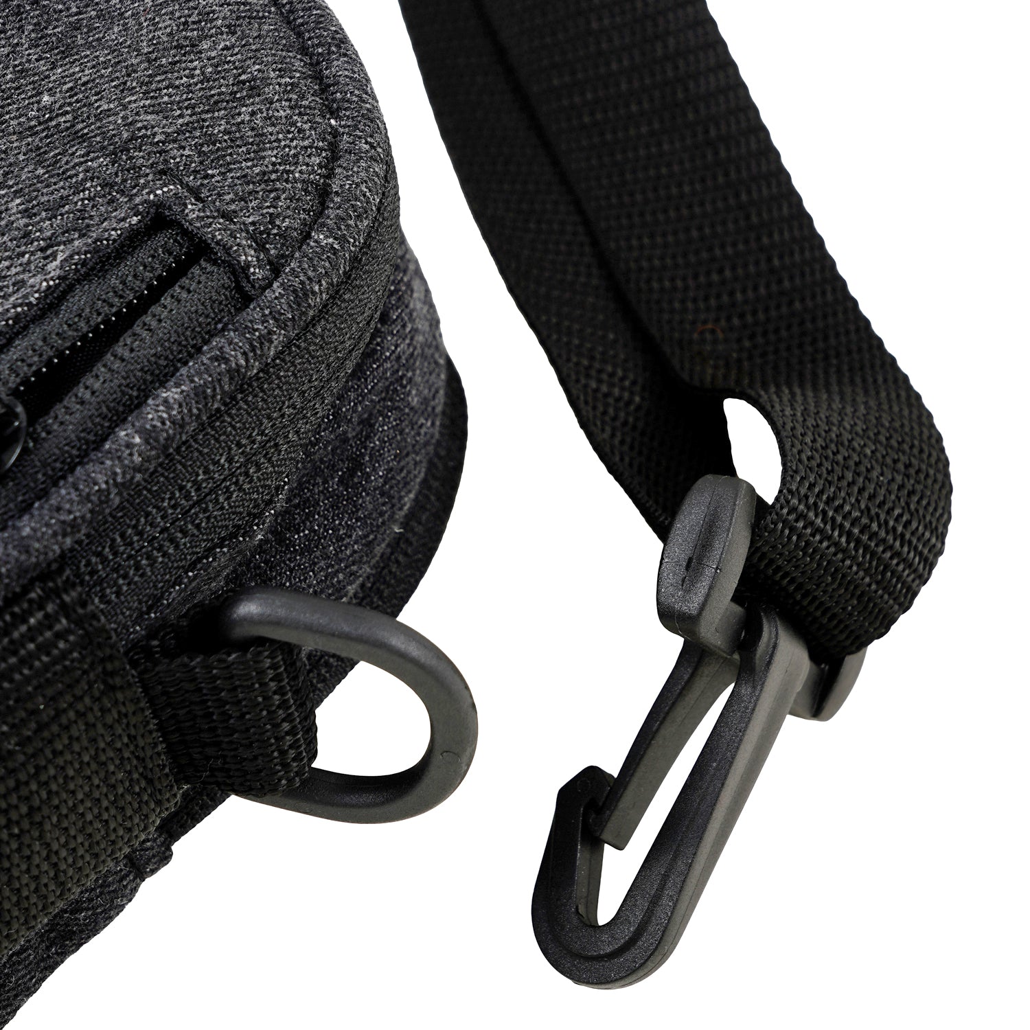 MAGENTA // SQUARE POUCH DENIM BAG // BLACK