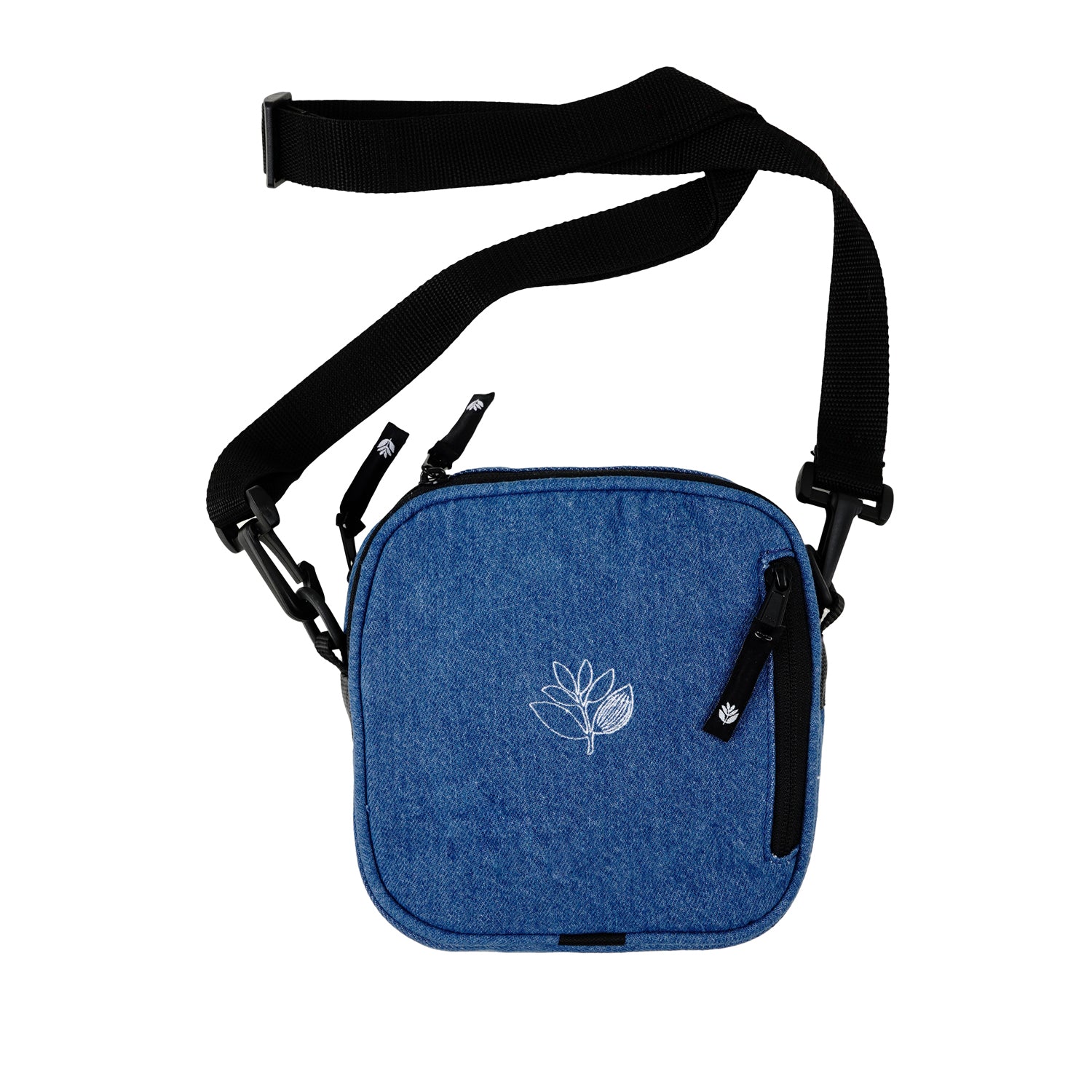 MAGENTA // SQUARE POUCH DENIM BAG // BLUE