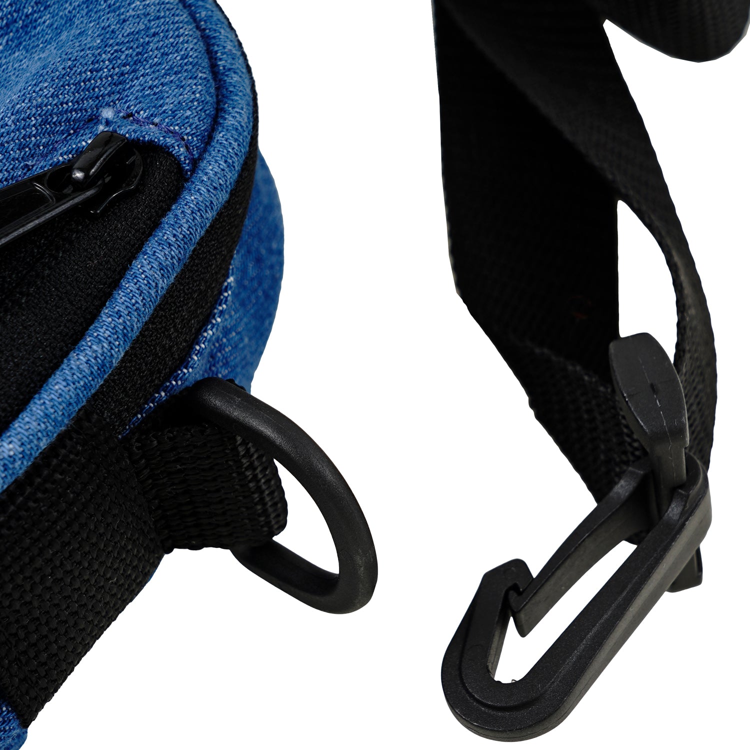 MAGENTA // SQUARE POUCH DENIM BAG // BLUE