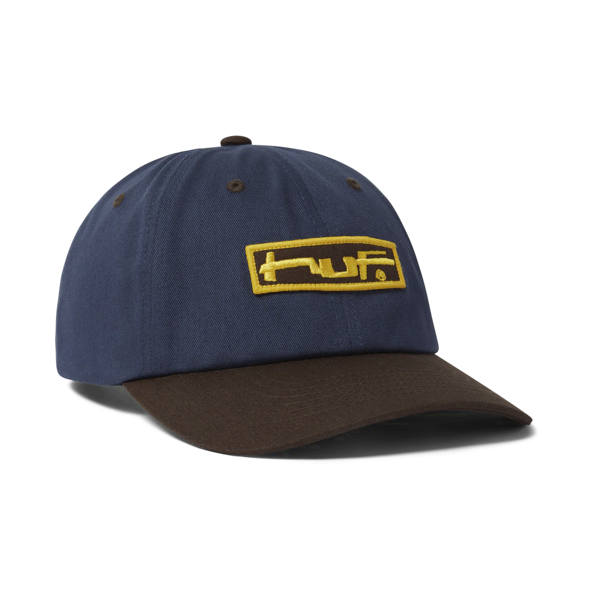 HUF // STRETCH LOGO 6-PANEL CUVRED VISOR HAT // NAVY