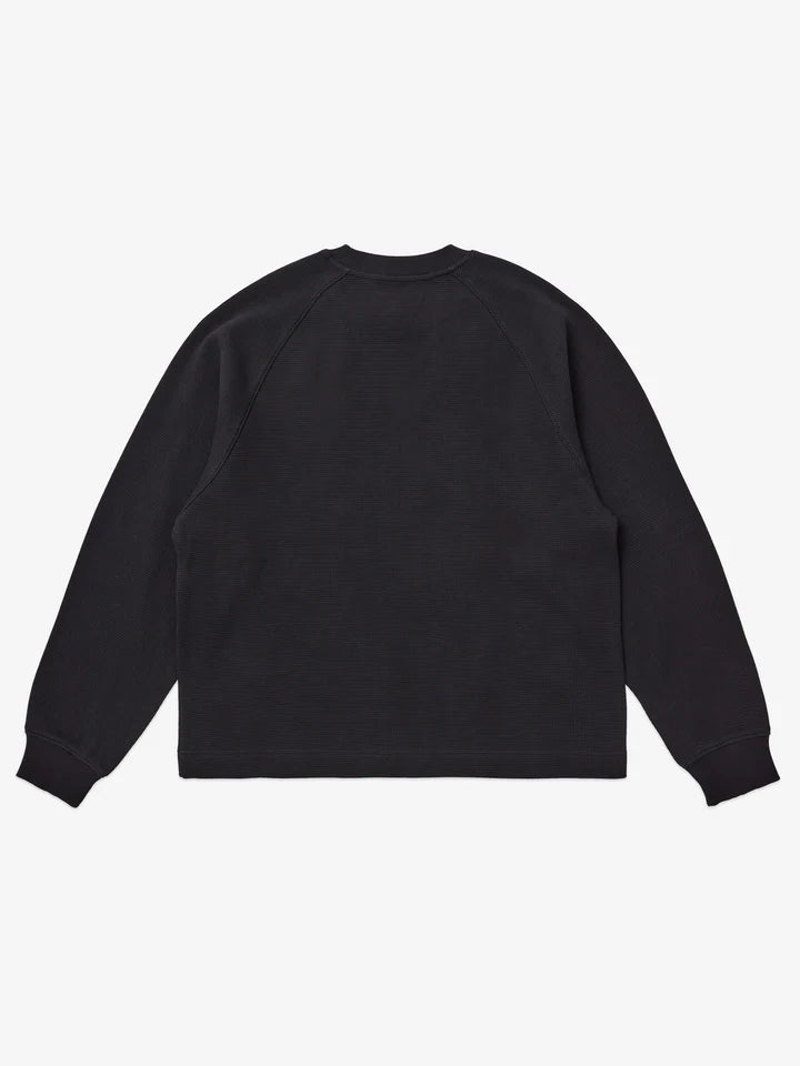 SCRT // SUPER HEAVY WAFFLE SWEAT // BLACK