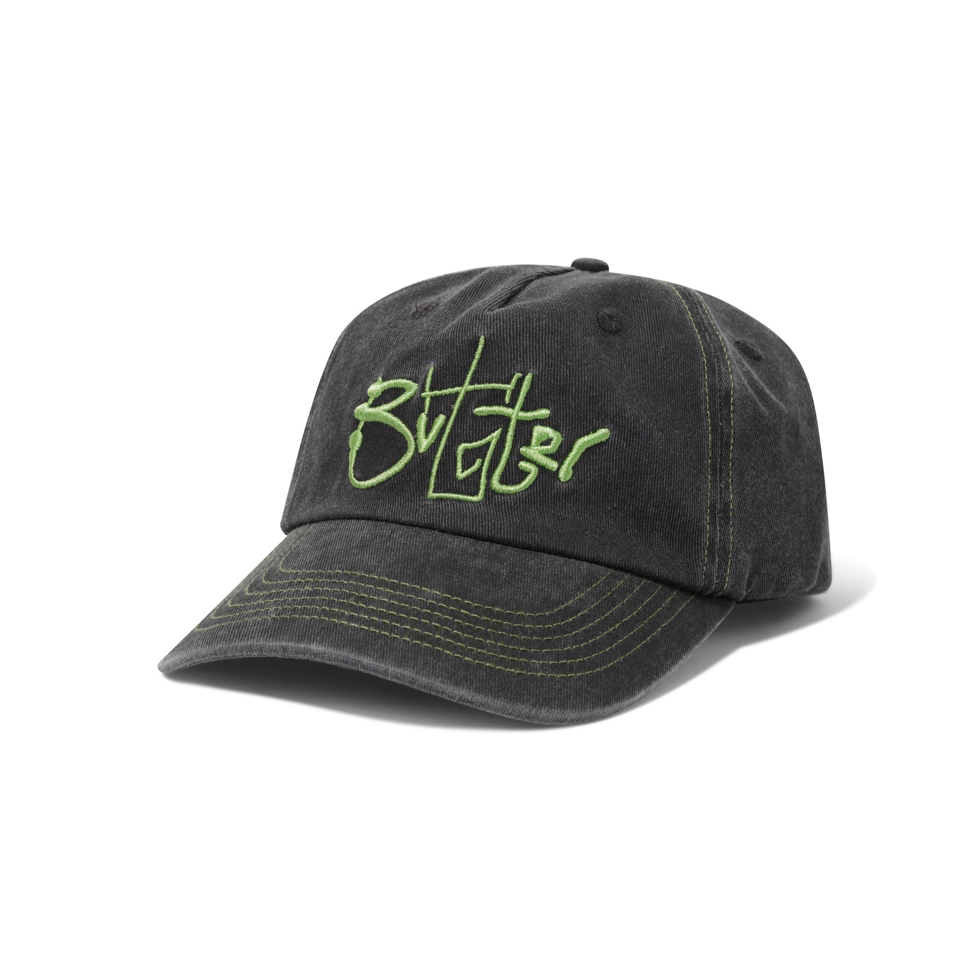 BUTTERGOODS // CAPS // SCRIBBLE 5P // WASHED BLACK
