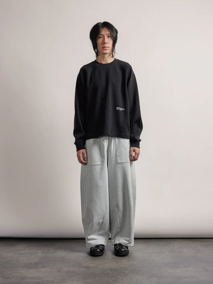 SCRT // SUPER HEAVY WAFFLE SWEAT // BLACK