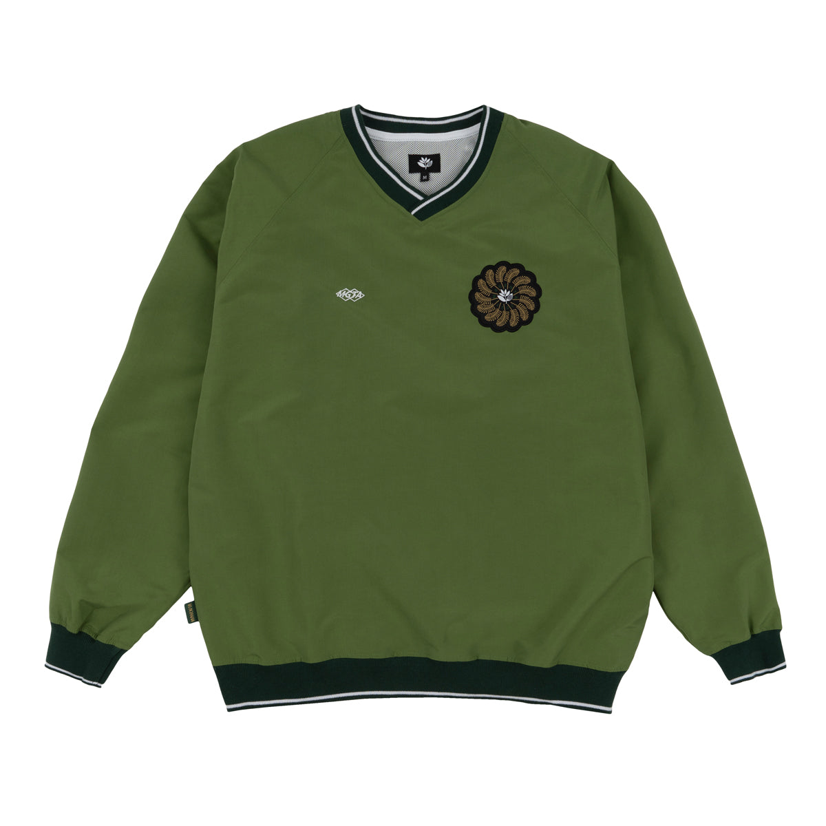 MAGENTA // V NECK // TRES TECH // FORREST GREEN