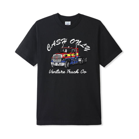 CASH ONLY X VENTURE // TRUCK TEE // BLACK