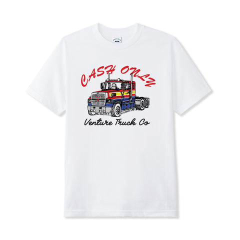 CASH ONLY X VENTURE // TRUCK TEE // WHITE