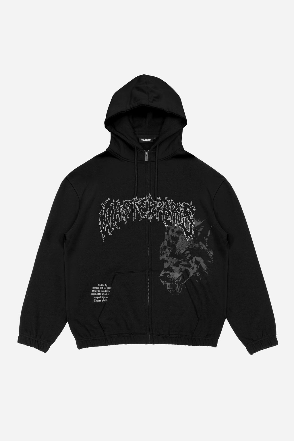 WASTED PARIS // ZIP HOODIE // ZIP VARG // BLACK