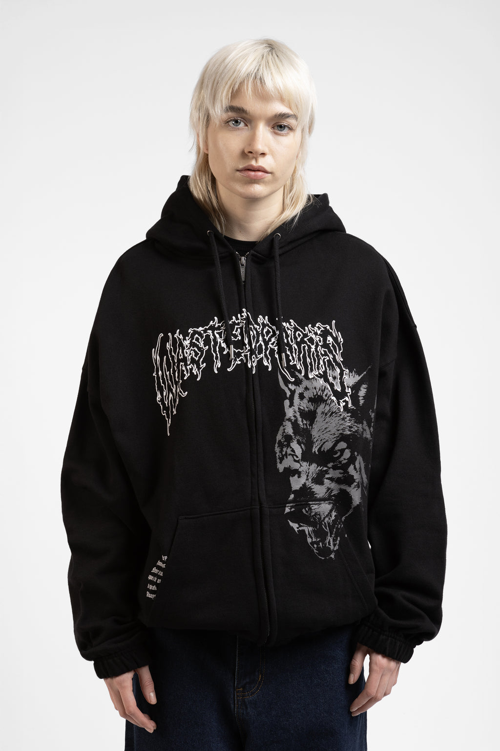 WASTED PARIS // ZIP HOODIE // ZIP VARG // BLACK
