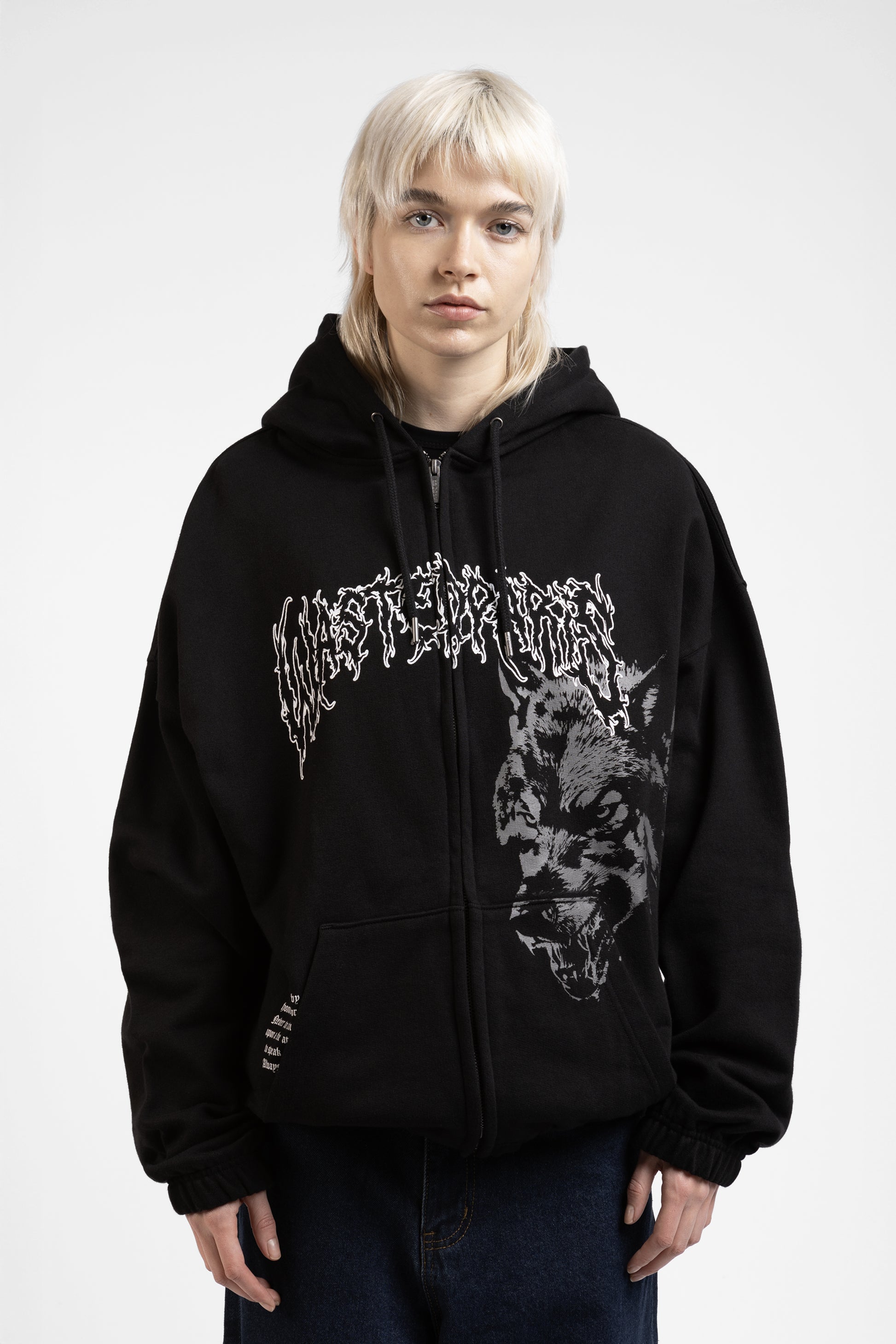 WASTED PARIS // ZIP HOODIE // ZIP VARG // BLACK