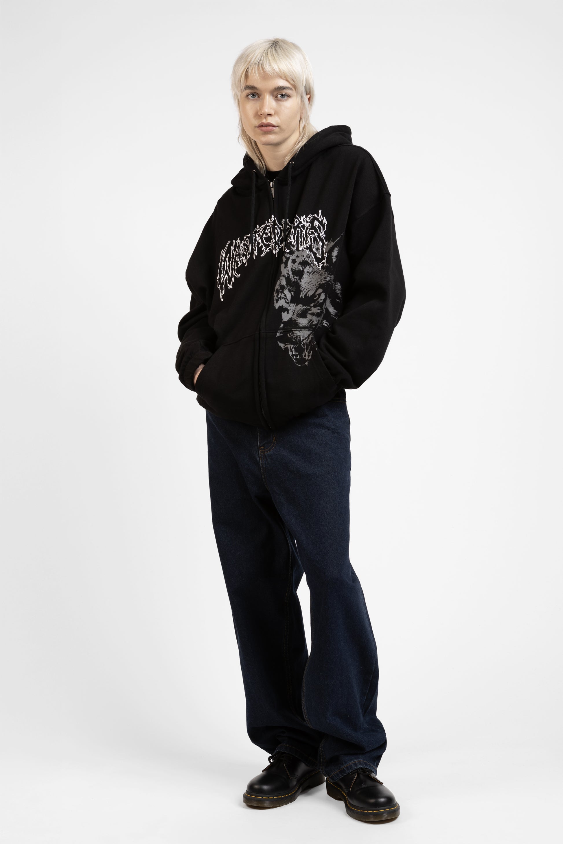 WASTED PARIS // ZIP HOODIE // ZIP VARG // BLACK