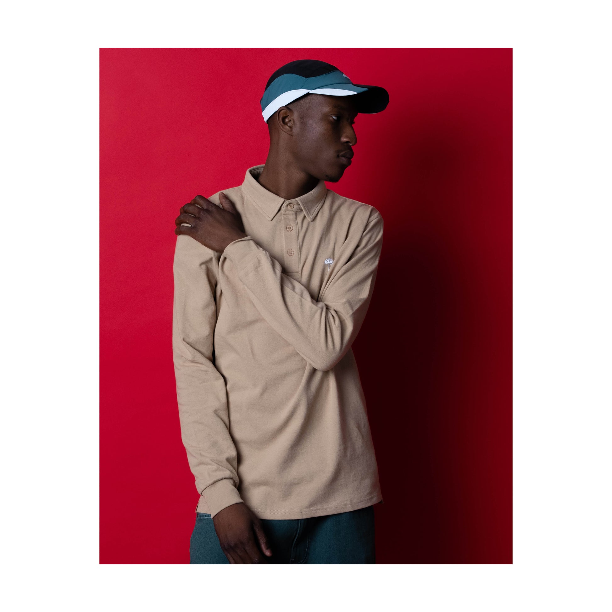 HELAS // CLASSIC PIQUE LS POLO // BEIGE
