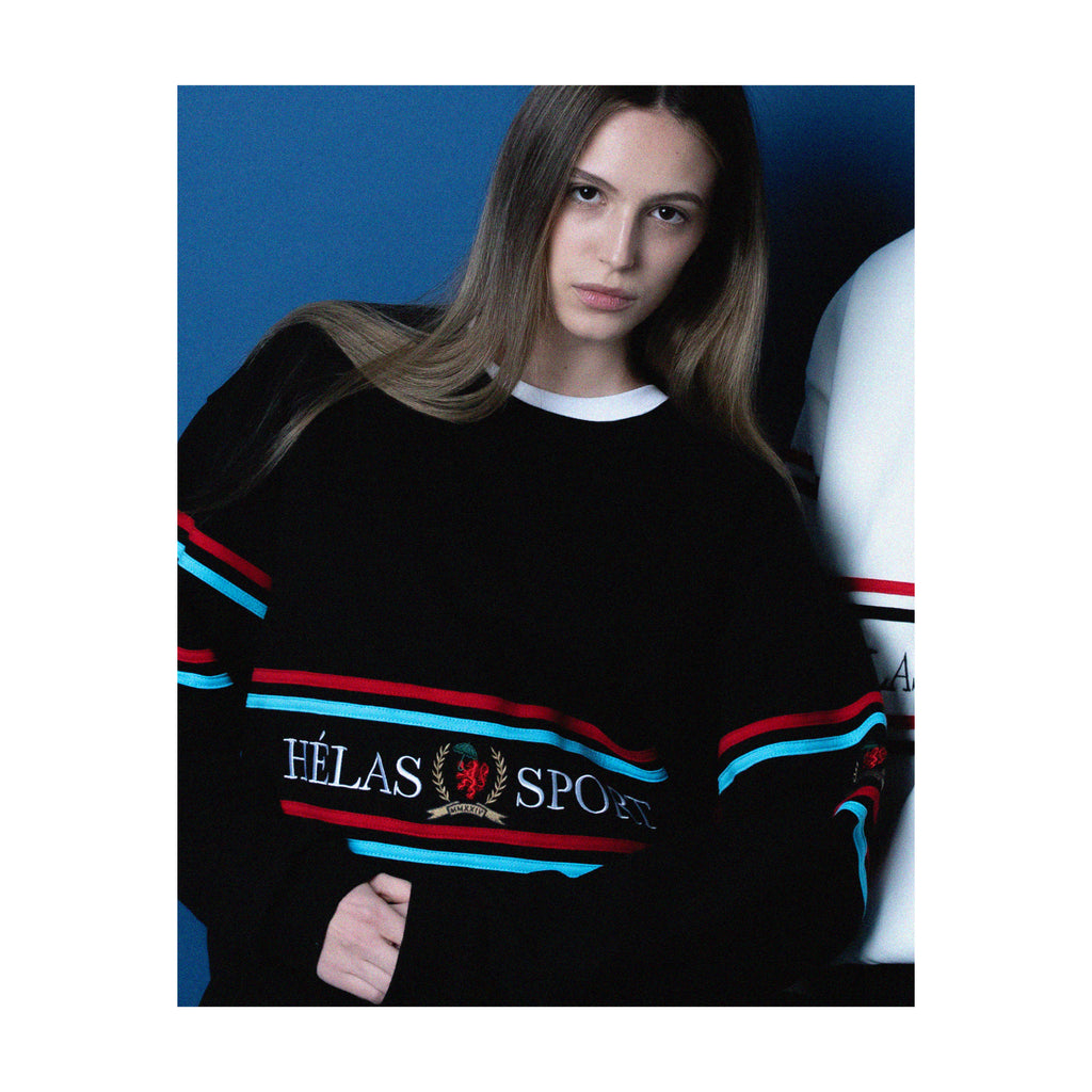 HELAS // SPORT CREWNECK // BLACK