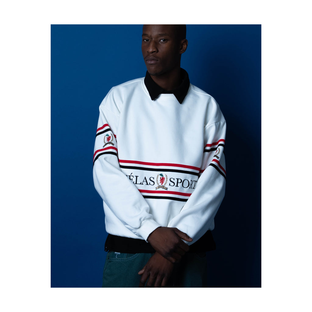 HELAS // SPORT CREWNECK // WHITE