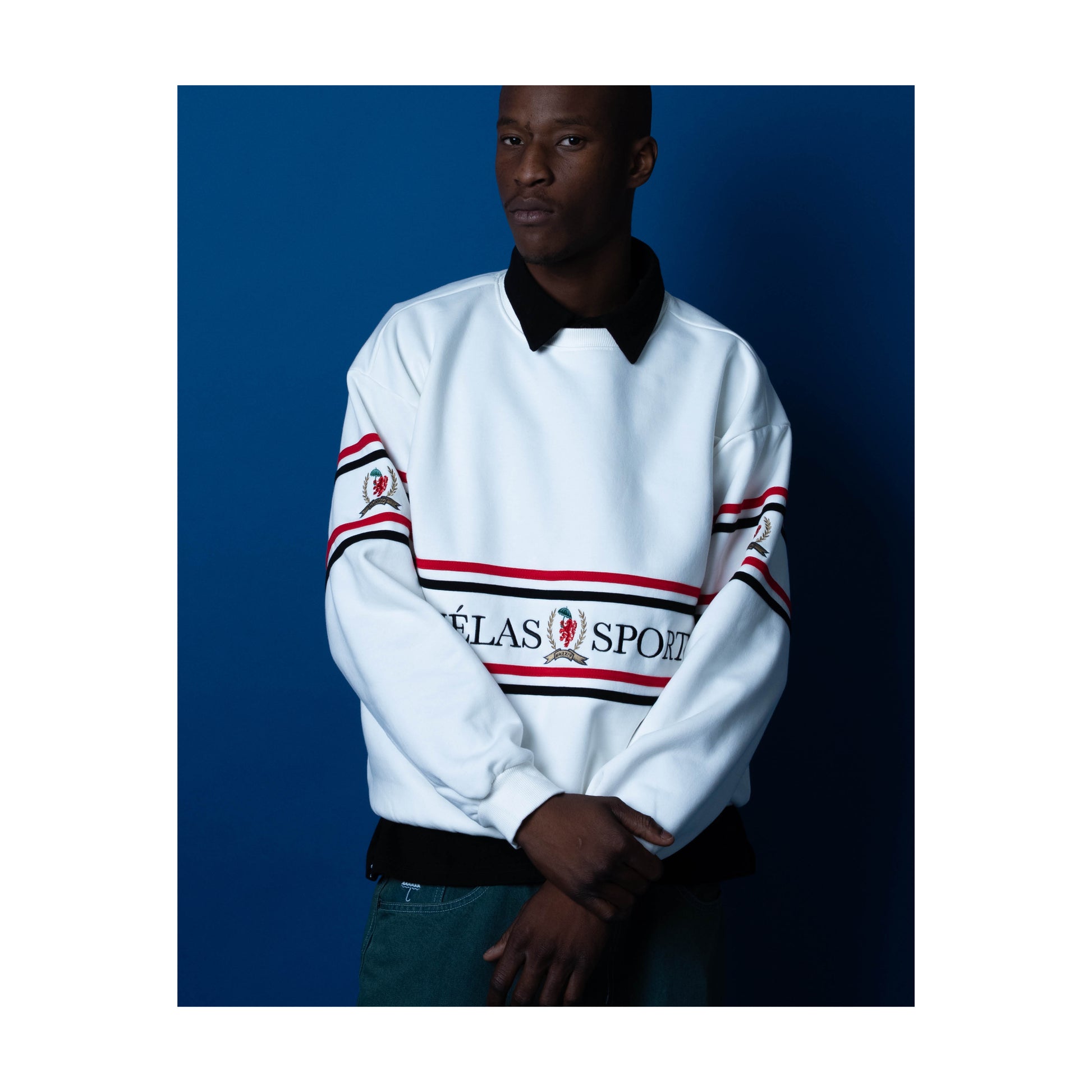 HELAS // SPORT CREWNECK // WHITE