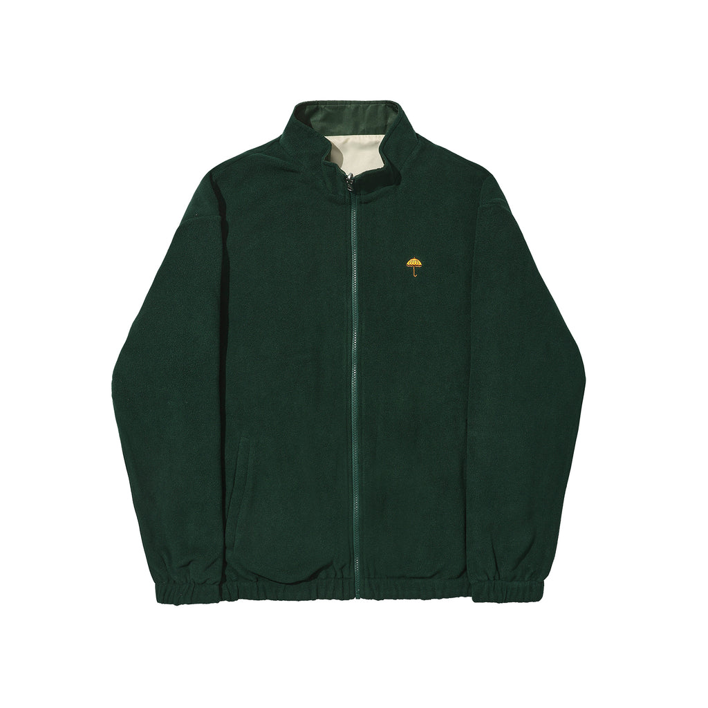 HELAS // REVERSO FLEECE SPORT JACKET // OFF WHITE GREEN