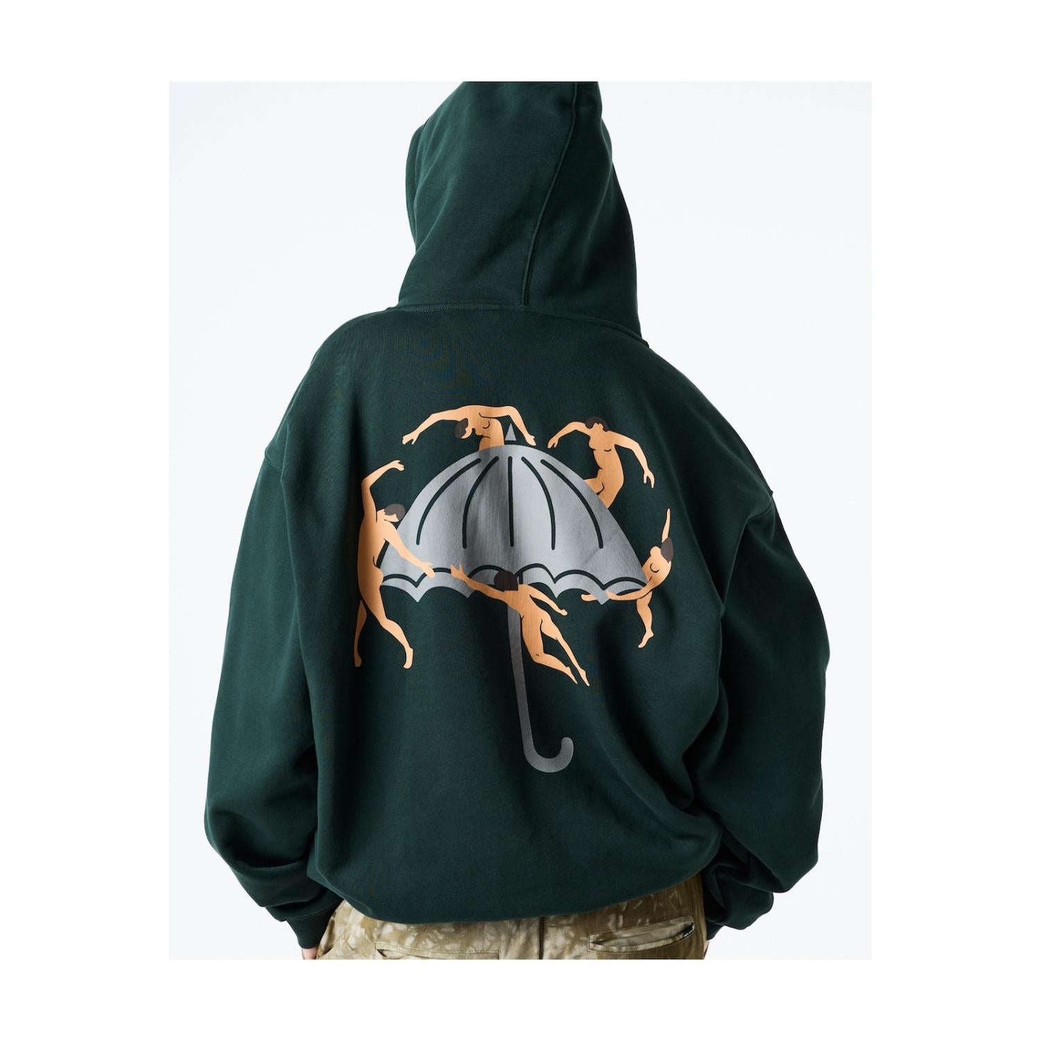HELAS // HOODIE // DANCING FOREST GREEN