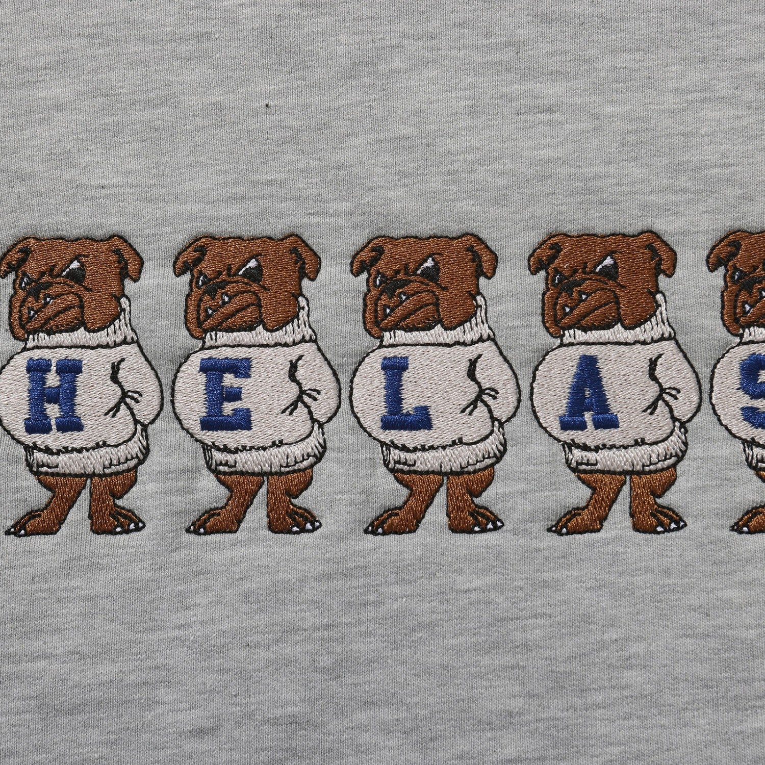 HELAS // FIVE DOGS CREWNECK // HEATHER GREY
