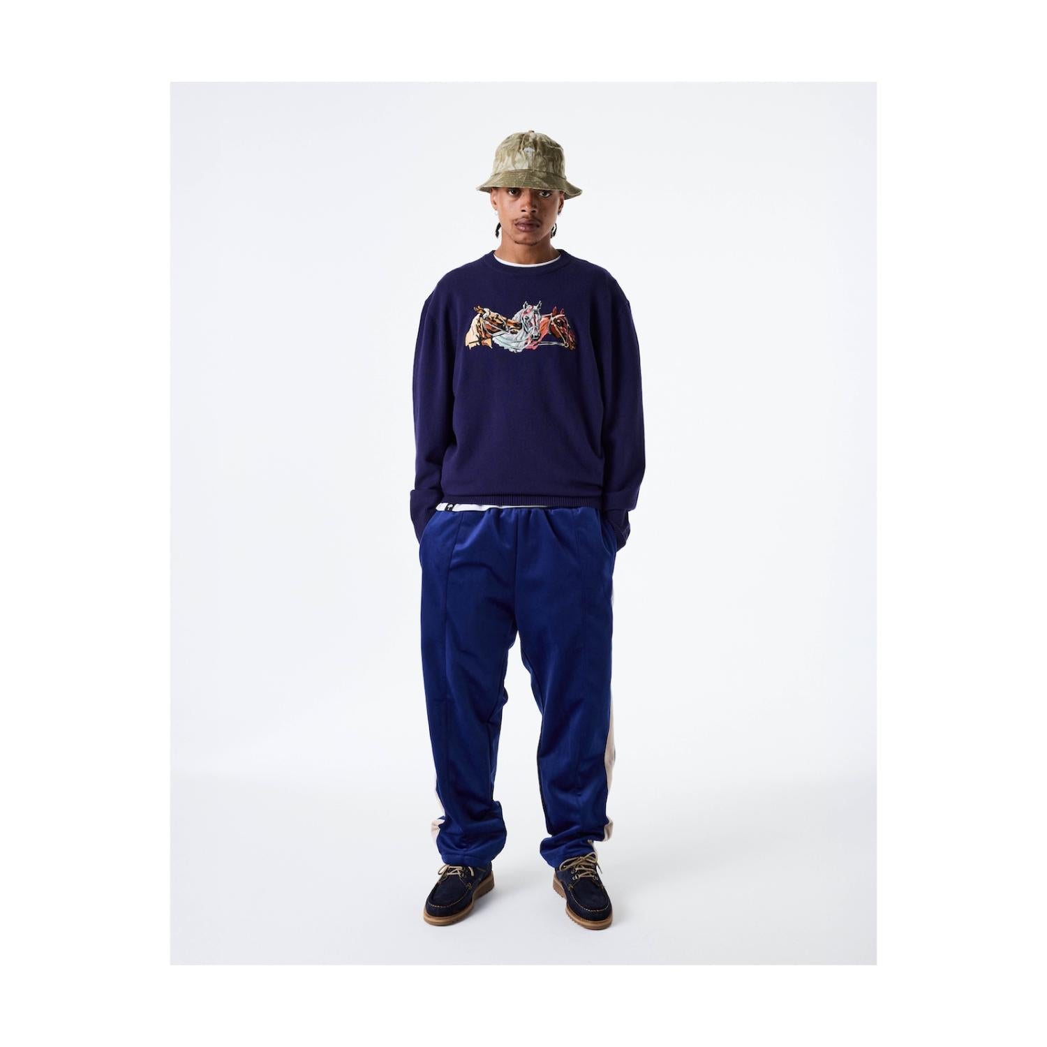 HELAS // CREWNECK // HORSES KNIT NAVY