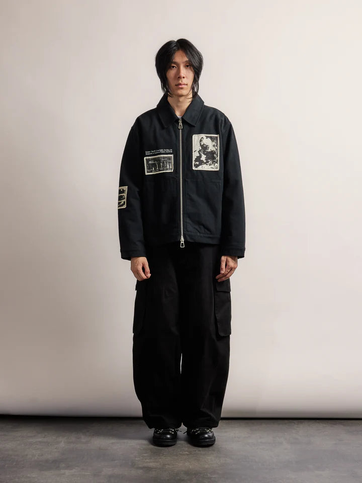 SCRT // QUILTED NEXUS  WORK JACKET // BLACK