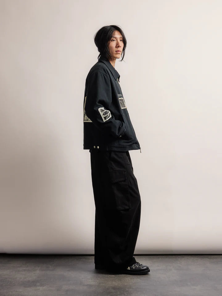 SCRT // QUILTED NEXUS  WORK JACKET // BLACK