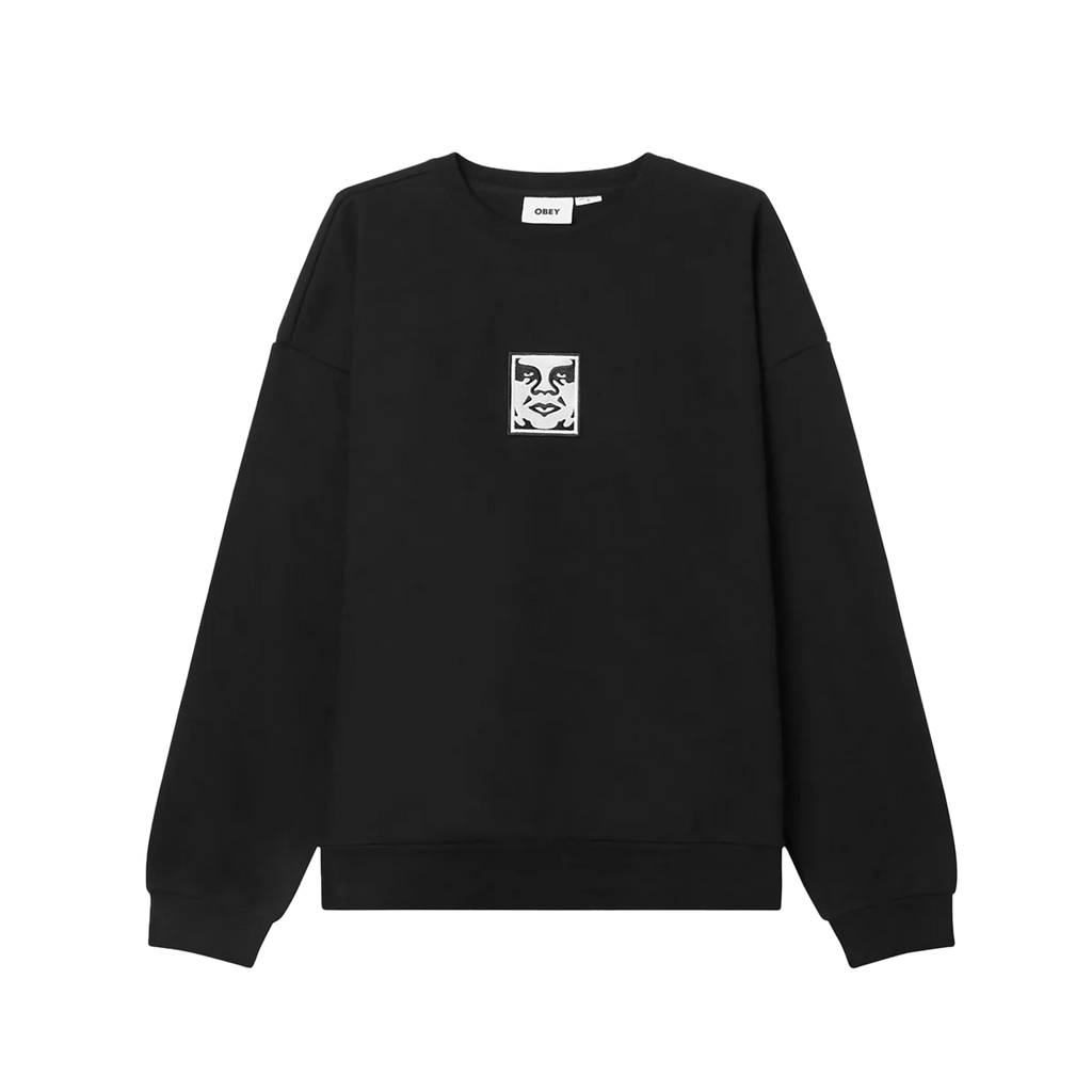 OBEY // ICON EXTRA HEAVY CREWNECK // BLACK