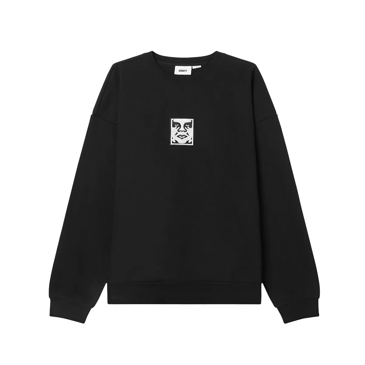 OBEY // ICON EXTRA HEAVY CREWNECK // BLACK