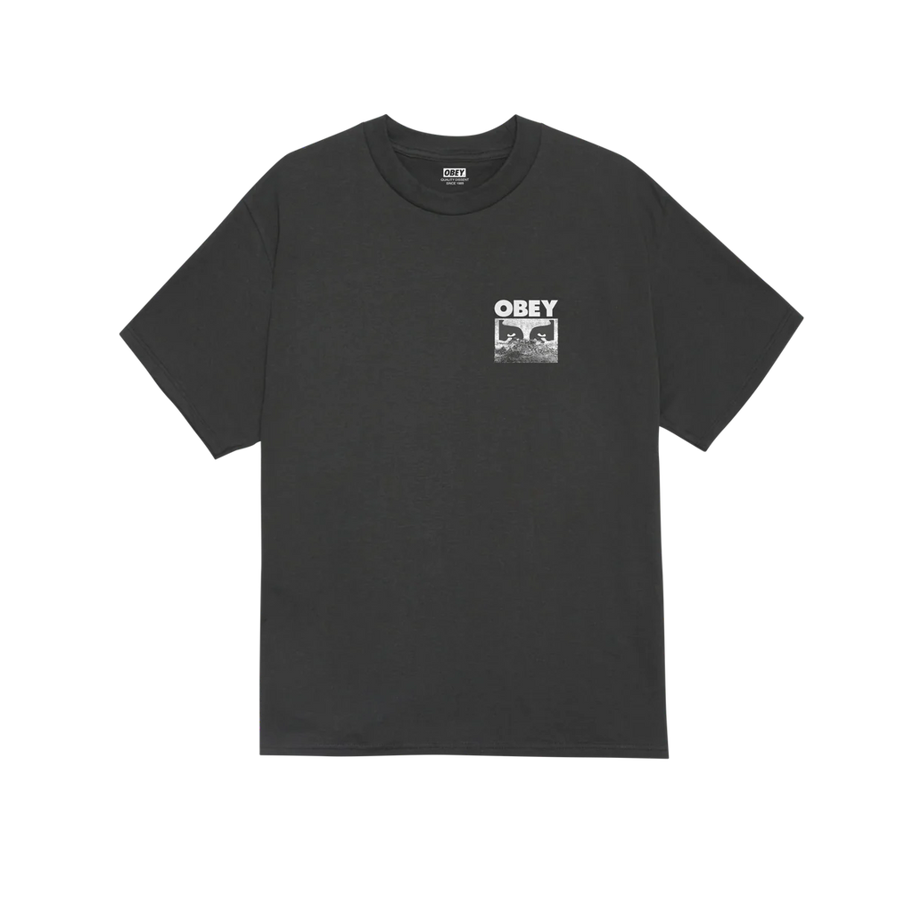 OBEY // IN A DIFFERENT PLACE T-SHIRT // VINTAGE BLACK