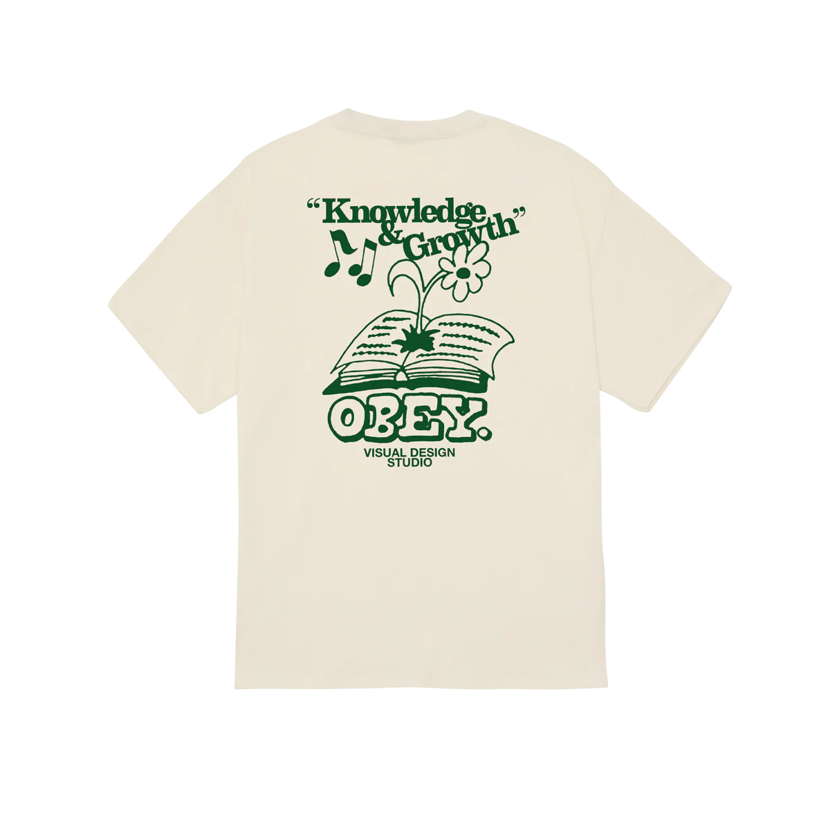 OBEY // KNOWLEDGE & GROTWH T-SHIRT // CREAM
